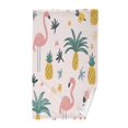thumbnail image 1 of Yayeee 2 Pack Hand Towels for Bathroom 100% Cotton 16" x 28" Kitchen Towel, Flamingo Pattern, 1 of 7