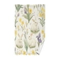 thumbnail image 1 of Yayeee 2 Pack Hand Towels for Bathroom 100% Cotton 16" x 28" Soft Absorbent Kitchen Towel, Floral Rabbit, 1 of 7