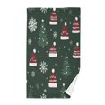 thumbnail image 1 of Yayeee 2 Pack Hand Towels for Bathroom 100% Cotton 16" x 28" Soft Absorbent Kitchen Towel, Green Christmas Hats, 1 of 7