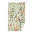 thumbnail image 1 of Yayeee 2 Pack Hand Towels for Bathroom 100% Cotton 16" x 28" Soft Absorbent Kitchen Towel, Green Floral Pattern, 1 of 7