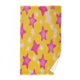 thumbnail image 1 of Yayeee 2 Pack Hand Towels for Bathroom 100% Cotton 16" x 28" Soft Absorbent Kitchen Towel, Large Pink Stars, 1 of 7