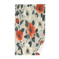 thumbnail image 1 of Yayeee 2 Pack Hand Towels for Bathroom 100% Cotton 16" x 28" Soft Absorbent Kitchen Towel, Large Red Floral Pattern, 1 of 7