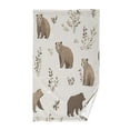 thumbnail image 1 of Yayeee 2 Pack Hand Towels for Bathroom 100% Cotton 16" x 28" Kitchen Towel, Light Gray Bears, 1 of 7