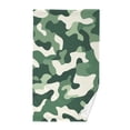 thumbnail image 1 of Yayeee 2 Pack Hand Towels for Bathroom 100% Cotton 16" x 28" Soft Absorbent Kitchen Towel, Light Green Camouflage Design, 1 of 7