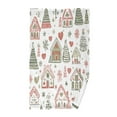 thumbnail image 1 of Yayeee 2 Pack Hand Towels for Bathroom 100% Cotton 16" x 28" Kitchen Towel, Nordic Christmas House, 1 of 7