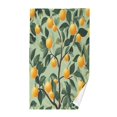 thumbnail image 1 of Yayeee 2 Pack Hand Towels for Bathroom 100% Cotton 16" x 28" Soft Absorbent Kitchen Towel, Orange Tree, 1 of 7