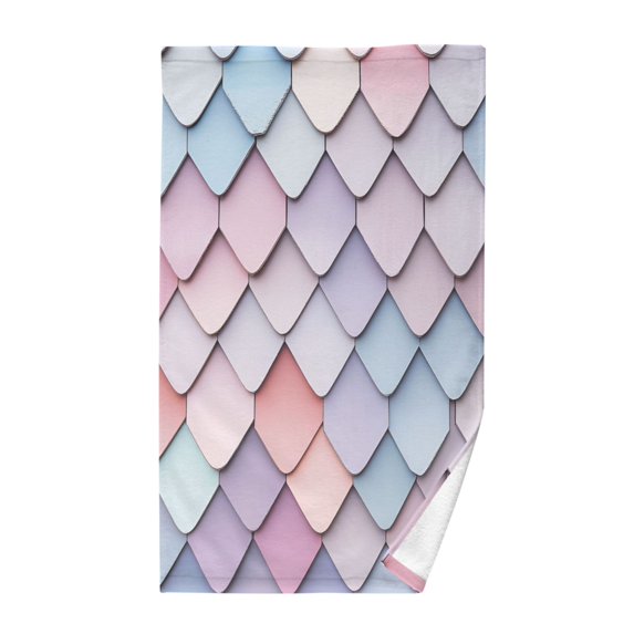 Yayeee 2 Pack Hand Towels for Bathroom 100% Cotton 16" x 28" Soft Absorbent Kitchen Towel, Pink Art Pattern