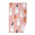 thumbnail image 1 of Yayeee 2 Pack Hand Towels for Bathroom 100% Cotton 16" x 28" Soft Absorbent Kitchen Towel, Pink Cartoon Halloween, 1 of 7