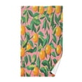 thumbnail image 1 of Yayeee 2 Pack Hand Towels for Bathroom 100% Cotton 16" x 28" Kitchen Towel, Pink Oranges, 1 of 7