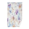 thumbnail image 1 of Yayeee 2 Pack Hand Towels for Bathroom 100% Cotton 16" x 28" Kitchen Towel, Purple Flower Pattern, 1 of 7