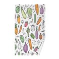 thumbnail image 1 of Yayeee 2 Pack Hand Towels for Bathroom 100% Cotton 16" x 28" Soft Absorbent Kitchen Towel, Purple Vegetables Pattern, 1 of 7