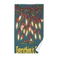 thumbnail image 1 of Yayeee 2 Pack Hand Towels for Bathroom 100% Cotton 16" x 28" Soft Absorbent Kitchen Towel, Red Christmas Light, 1 of 7