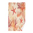 thumbnail image 1 of Yayeee 2 Pack Hand Towels for Bathroom 100% Cotton 16" x 28" Soft Absorbent Kitchen Towel, Red Starfish, 1 of 7