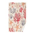 thumbnail image 1 of Yayeee 2 Pack Hand Towels for Bathroom 100% Cotton 16" x 28" Soft Absorbent Kitchen Towel, Retro Starfish, 1 of 7