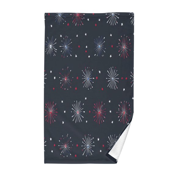 Yayeee 2 Pack Hand Towels for Bathroom 100% Cotton 16" x 28" Soft Absorbent Kitchen Towel, Starry Night Pattern
