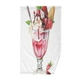 thumbnail image 1 of Yayeee 2 Pack Hand Towels for Bathroom 100% Cotton 16" x 28" Soft Absorbent Kitchen Towel, Strawberry Ice Cream Pattern, 1 of 7