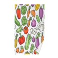 thumbnail image 1 of Yayeee 2 Pack Hand Towels for Bathroom 100% Cotton 16" x 28" Kitchen Towel, Vegetables Pattern, 1 of 7