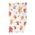 thumbnail image 1 of Yayeee 2 Pack Hand Towels for Bathroom 100% Cotton 16" x 28" Soft Absorbent Kitchen Towel, Watercolor Autumn Leaves, 1 of 7