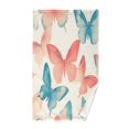 thumbnail image 1 of Yayeee 2 Pack Hand Towels for Bathroom 100% Cotton 16" x 28" Soft Absorbent Kitchen Towel, Watercolor Butterflies, 1 of 7