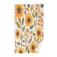 thumbnail image 1 of Yayeee 2 Pack Hand Towels for Bathroom 100% Cotton 16" x 28" Soft Absorbent Kitchen Towel, Watercolor Sunflowers, 1 of 7