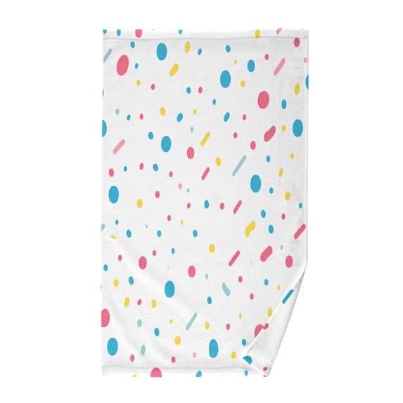 Yayeee 2 Pack Hand Towels for Bathroom 100% Cotton 16" x 28" Soft Absorbent Kitchen Towel, White Retro Pattern