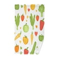 thumbnail image 1 of Yayeee 2 Pack Hand Towels for Bathroom 100% Cotton 16" x 28" Kitchen Towel, White Vegetables Pattern, 1 of 7