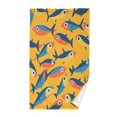 thumbnail image 1 of Yayeee 2 Pack Hand Towels for Bathroom 100% Cotton 16" x 28" Soft Absorbent Kitchen Towel, Yellow Sardines Pattern, 1 of 7