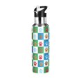 thumbnail image 1 of Yayeee 20oz Insulated Water Bottle Double Wall Stainless Steel with Flip Straw Lid, Christmas Dog Paws Pattern, 1 of 7