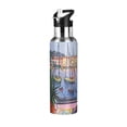 thumbnail image 1 of Yayeee 20oz Insulated Water Bottle Double Wall Stainless Steel with Flip Straw Lid, Green Boat, 1 of 7