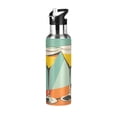thumbnail image 1 of Yayeee 20oz Insulated Water Bottle Double Wall Stainless Steel with Flip Straw Lid, Green Glasses, 1 of 7