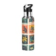 thumbnail image 1 of Yayeee 20oz Insulated Water Bottle Double Wall Stainless Steel with Flip Straw Lid, Jungle Stamp, 1 of 7