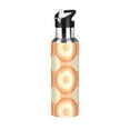thumbnail image 1 of Yayeee 20oz Insulated Water Bottle Double Wall Stainless Steel with Flip Straw Lid, Orange Circle, 1 of 7