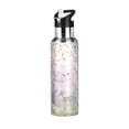 thumbnail image 1 of Yayeee 20oz Insulated Water Bottle Double Wall Stainless Steel with Flip Straw Lid, Purple Deer, 1 of 7