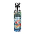 thumbnail image 1 of Yayeee 20oz Insulated Water Bottle Double Wall Stainless Steel with Flip Straw Lid, Red Goldfish, 1 of 7