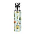 thumbnail image 1 of Yayeee 20oz Insulated Water Bottle Double Wall Stainless Steel with Flip Straw Lid, Whimsical Christmas Pattern, 1 of 7