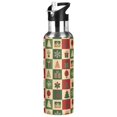 thumbnail image 1 of Yayeee 33oz Insulated Water Bottle Double Wall Stainless Steel with Flip Straw Lid, Christmas Plaid Pattern, 1 of 7