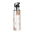 thumbnail image 1 of Yayeee 33oz Insulated Water Bottle Double Wall Stainless Steel with Flip Straw Lid, Gray Bears, 1 of 7