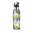 thumbnail image 1 of Yayeee 33oz Insulated Water Bottle Double Wall Stainless Steel with Flip Straw Lid, Lemon Pattern, 1 of 7
