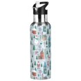 thumbnail image 1 of Yayeee 33oz Insulated Water Bottle Double Wall Stainless Steel with Flip Straw Lid, Snowy Christmas Pattern, 1 of 7