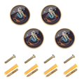 thumbnail image 1 of Yayeee 4 Pack Cabinet Knobs with Screws Round Zinc Drawer Pulls for Kitchen, Black Astronaut Record, 1 of 9