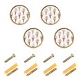 thumbnail image 1 of Yayeee 4 Pack Cabinet Knobs with Screws Round Zinc Drawer Pulls for Kitchen, Cartoon Ice Cream Pattern, 1 of 9