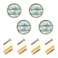 thumbnail image 1 of Yayeee 4 Pack Cabinet Knobs with Screws Round Zinc Drawer Pulls for Kitchen, Cartoon Train Pattern, 1 of 9