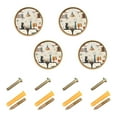 thumbnail image 1 of Yayeee 4 Pack Cabinet Knobs with Screws Round Zinc Drawer Pulls for Kitchen, Cats Reading Pattern, 1 of 9