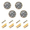 thumbnail image 1 of Yayeee 4 Pack Cabinet Knobs with Screws Round Zinc Drawer Pulls for Kitchen, Cute Llamas Pattern, 1 of 9