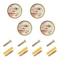 thumbnail image 1 of Yayeee 4 Pack Cabinet Knobs with Screws Round Zinc Drawer Pulls for Kitchen, Flying Planes, 1 of 9
