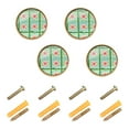 thumbnail image 1 of Yayeee 4 Pack Cabinet Knobs with Screws Round Zinc Drawer Pulls for Kitchen, Green Blossom Mosaic, 1 of 9