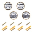 thumbnail image 1 of Yayeee 4 Pack Cabinet Knobs with Screws Round Zinc Drawer Pulls for Kitchen, Light Sharks, 1 of 9
