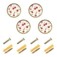 thumbnail image 1 of Yayeee 4 Pack Cabinet Knobs with Screws Round Zinc Drawer Pulls for Kitchen, Red Cherry, 1 of 9