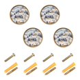 thumbnail image 1 of Yayeee 4 Pack Cabinet Knobs with Screws Round Zinc Drawer Pulls for Kitchen, Snowy Winter, 1 of 9