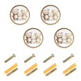 thumbnail image 1 of Yayeee 4 Pack Cabinet Knobs with Screws Round Zinc Drawer Pulls for Kitchen, Three Teddy Bear Pattern, 1 of 9